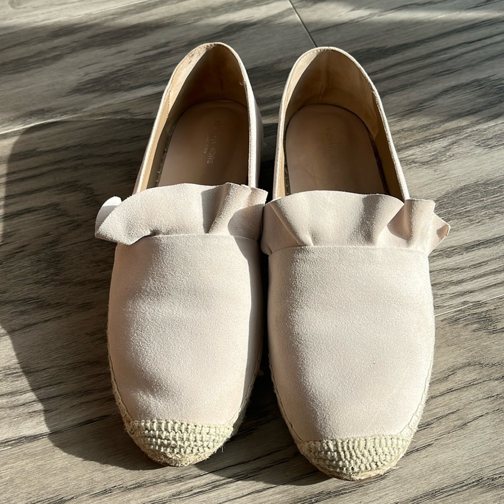 Michael Kors Pale Pink Ruffle Espadrille Slip-Ons